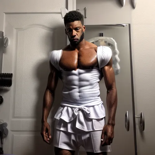 bodybuilder,bodybuilding,milk chocolate,body building,undershirt,personal trainer,zurich shredded,hercules,muscle man,body-building,fitness professional,white clothing,anabolic,african american male,dark chocolate,greek god,athletic body,fitness model,crazy bulk,workout