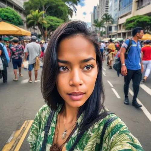 A stylish citizen of Hawaii on a political mission.,polynesian girl,filipino,indonesian,indonesian women,indonesian street food,polynesian,bella kukan,street fair,bangkok,oahu,jakarta,bali,aloha,jakar