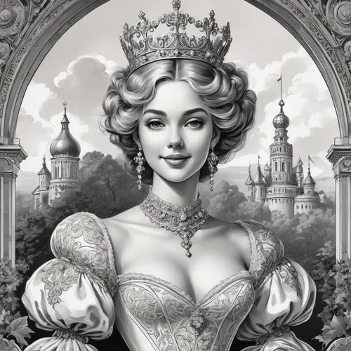 noblewoman,victoriana,queen of hearts,victorian lady,smolny,princedom,Illustration,Abstract Fantasy,Abstract Fantasy 23