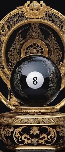 Uncertain: What does the future hold? Ask the magic eight-ball for a glimpse into what's to come.,eight-ball,longcase clock,poker table,carom billiards,billiard table,nine-ball,grandfather clock,gnome