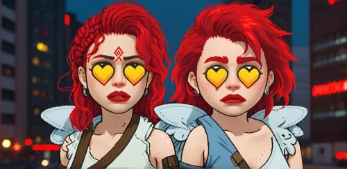 derivable,redheads,rezillos,scummvm,boufflers,chickfight,pixton,bananarama,pop art style,doppelgangers,cockettes,avatars,retro cartoon people,effect pop art,chordettes,fembots,doppelganger,cool pop ar