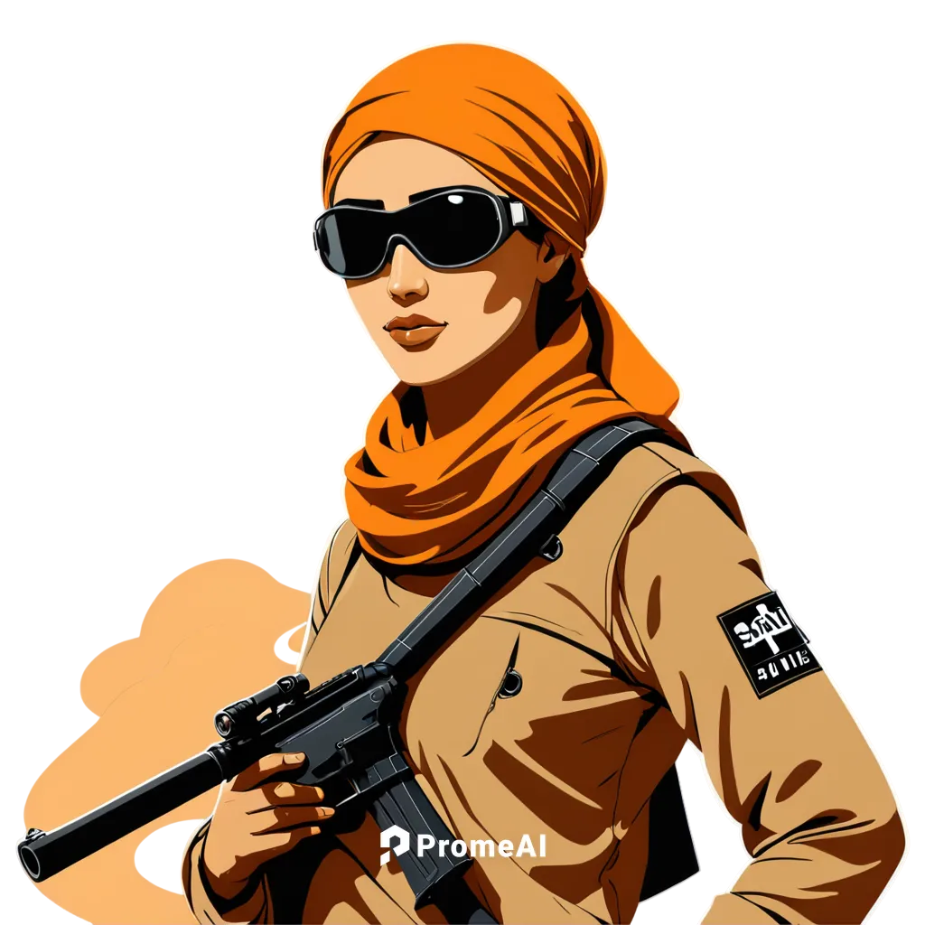 YouTube soul music channel logo,vector girl,thermite,zofia,hijaber,vector art,woman holding gun,girl with gun,clementine,zula,chamkaur,operator,girl with a gun,vector illustration,fashion vector,hijab