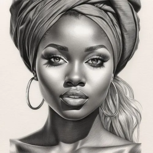 african woman,nigeria woman,digital painting,graphite,african art,charcoal pencil,african american woman,headscarf,digital art,girl portrait,cameroon,world digital painting,african,digital drawing,girl drawing,pencil drawing,pencil drawings,african culture,black woman,digital artwork,Illustration,Black and White,Black and White 30