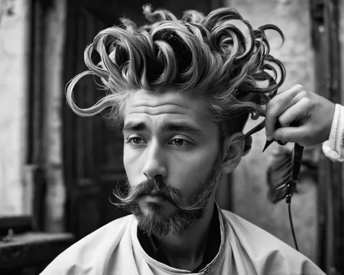 the long-hair cutter,barber,hairstyler,hairdressing,mohawk hairstyle,pompadour,hairstyle,bouffant,chinese style,conceptual photography,barber shop,tibetan,hairstylist,stylograph,hairdresser,confucius,barbershop,hair dresser,rastaman,fool cage,Photography,Black and white photography,Black and White Photography 02