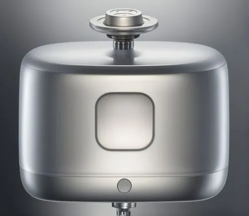 a chrome urinal is shown against a black background,soap dispenser,kilogram,water dispenser,microbrewer,coffee percolator,photomultiplier,laprairie,viscometer,ice cream maker,microtome,canon speedlite