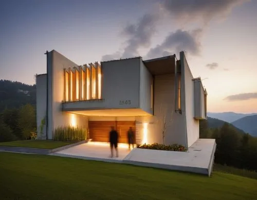modern house,pilgrimage chapel,modern architecture,archidaily,house of prayer,house in the mountains,corten steel,forest chapel,house in mountains,temple fade,swiss house,beautiful home,risen church,chancellery,christ chapel,south tyrol,dunes house,arhitecture,chalet,private house,Photography,General,Realistic