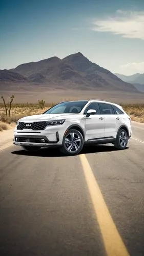 car standng on an empty road, hot weathr, sunny atmosphere, mountans and the desert in the background,crosstour,urus,passat,optima,camero,infiniti,evoque,car wallpapers,futuristic car,lamborghini urus