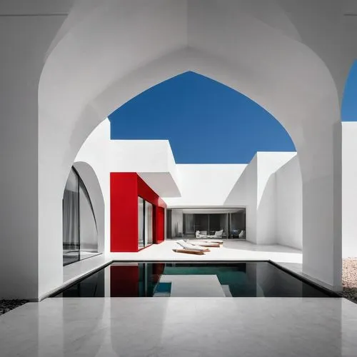 mahdavi,masseria,amanresorts,pool house,cubic house,dunes house,abu dhabi,symmetrical,cube house,dreamhouse,dhabi,baladiyat,holiday villa,marble palace,modern architecture,luxury property,mirror house,frame house,united arab emirates,siza,Illustration,Black and White,Black and White 33