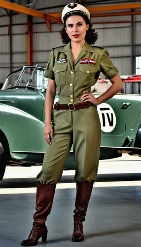 simca,opel captain,retro women,retro woman,servicewoman,dkw,brakewoman,aeronauticas,wladimiroff,voiturette,guerette,italeli,ilsa,aviatrix,retro pin up girl,khaki,lupino,retro girl,piloto,vw model,Photography,General,Realistic