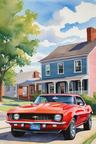 muscle car cartoon,muscle car,american muscle cars,ford mustang mach 1,american classic cars,gto,american car,ford torino,camaro,first generation ford mustang,pontiac,plymouth superbird,ford mustang,oil painting on canvas,lamborghini espada,ferrari america,bobby-car,dodge challenger,classic cars,oil on canvas,Illustration,Paper based,Paper Based 06