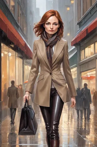 woman walking,woman shopping,woman in menswear,pedestrian,girl walking away,a pedestrian,businesswoman,bussiness woman,white-collar worker,sprint woman,shopper,women fashion,sci fiction illustration,business woman,women clothes,overcoat,shopping icon,the girl at the station,world digital painting,girl in a long,Digital Art,Comic