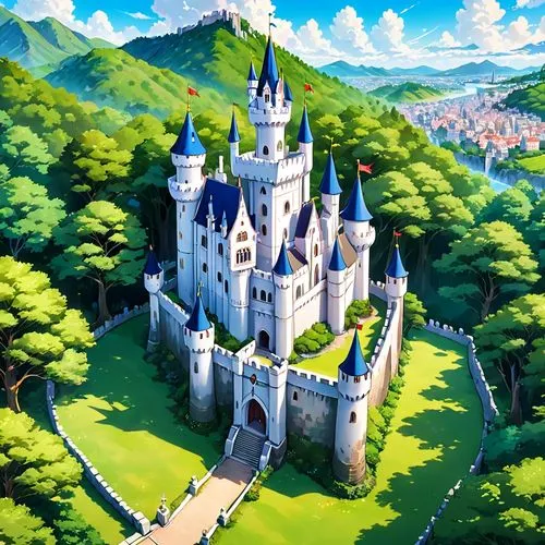 fairy tale castle,fairytale castle,disney castle,knight's castle,studio ghibli,medieval castle,castle,new castle,castel,sleeping beauty castle,castle of the corvin,gold castle,summit castle,castleguard,merida,cinderella's castle,fantasy world,bach knights castle,neuschwanstein castle,shanghai disney,Anime,Anime,Traditional