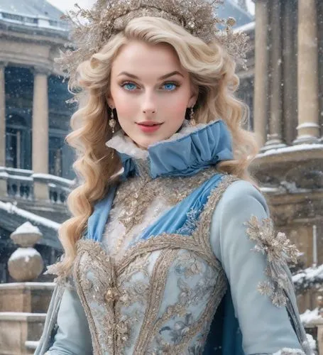 elsa,suit of the snow maiden,the snow queen,winterblueher,white rose snow queen,ice princess,cinderella,ice queen,princess sofia,winter dress,frozen,snow white,winter rose,imperial coat,victorian lady,beautiful bonnet,blue snowflake,versailles,princess anna,winter hat,Photography,Realistic