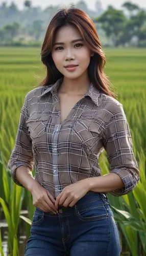 vietnamese woman,uee,sawah,sanchai,farm background,farm girl,Photography,General,Natural