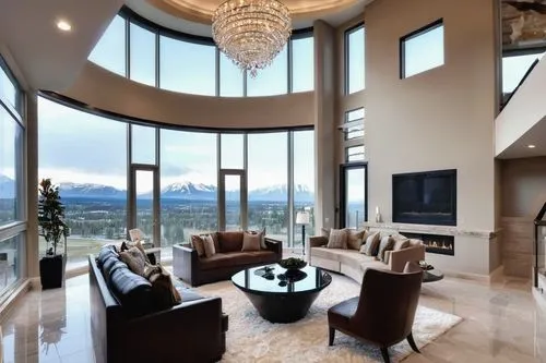 luxury home interior,family room,living room,livingroom,modern living room,great room,home interior,contemporary decor,sitting room,beautiful home,luxe,interior design,interior modern design,big window,modern decor,breakfast room,luxury home,bonus room,interior decor,fire place,Illustration,Realistic Fantasy,Realistic Fantasy 14