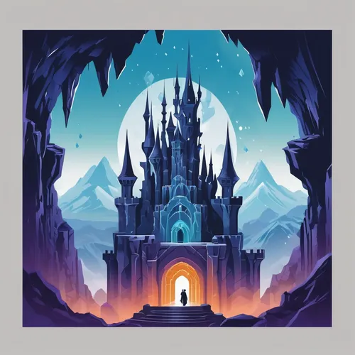 ice castle,fairy tale castle,castle of the corvin,frame border illustration,fairy tale icons,knight's castle,fairytale castle,fantasy world,ghost castle,castle,hall of the fallen,castles,chasm,portal,disney castle,frame illustration,castel,northrend,dungeons,witch's house,Unique,Design,Logo Design