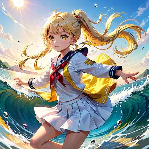 tsumugi kotobuki k-on,michiru,tohru,at sea,ocean background,nagisa,Anime,Anime,General