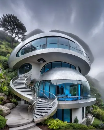 futuristic architecture,modern architecture,dreamhouse,futuristic art museum,futuristic landscape,modern house,dunes house,cube house,beautiful home,smart house,house in mountains,asian architecture,winding steps,architectural style,house in the mountains,earthship,cubic house,luxury property,terraced,architecture,Illustration,American Style,American Style 13