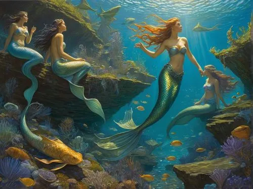 mermaids,mermaid background,merfolk,believe in mermaids,let's be mermaids,mermaid vectors,underwater background,mermaid scale,mermaid,under the sea,underwater world,sirens,green mermaid scale,under sea,ocean underwater,little mermaid,mermaid tail,aquarium inhabitants,fantasia,the people in the sea,Illustration,Realistic Fantasy,Realistic Fantasy 03