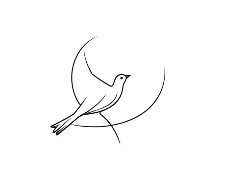 a black and white bird is flying away from the camera,dove of peace,peace dove,bird outline,bird png,line art birds,bird drawing,Design Sketch,Design Sketch,Rough Outline