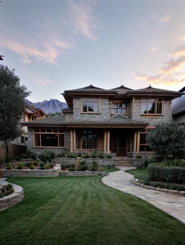 Just change the colours combination like Stone and wooden front elevation with natural lawn and stone pathway ,luxury home,house in the mountains,indian canyon golf resort,beautiful home,crib,dunes ho