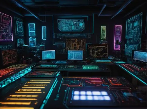 spaceship interior,computer room,ufo interior,cyberscene,synth,the server room,cyberpunk,terminals,engine room,voxel,nostromo,sector,neon coffee,cyberview,cyberia,spaceship space,computerized,laboratory,cybertown,working space,Illustration,Abstract Fantasy,Abstract Fantasy 16