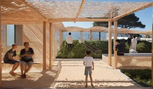 eco-construction,pergola,cubic house,wooden frame construction,frame house,timber house,cube stilt houses,pop up gazebo,archidaily,mirror house,dog house frame,dunes house,wooden construction,athens art school,daylighting,garden buildings,hanging houses,3d rendering,summer house,folding roof,Photography,General,Realistic