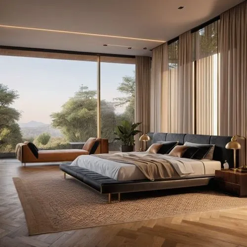 modern room,bedroom,great room,sleeping room,modern living room,luxury home interior,canopy bed,livingroom,interior modern design,guest room,living room,3d rendering,modern decor,bedroom window,contemporary decor,home interior,interior design,penthouse apartment,room divider,danish room