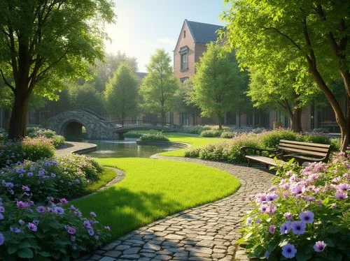 monastery garden,nature garden,english garden,lehigh,spring garden,mercyhurst,landscaped,greenspaces,spring morning,urban park,greenspace,gardens,gallaudet university,walk in a park,landscape background,sewanee,hildesheim germany,yale university,flower garden,holy place,Photography,General,Realistic