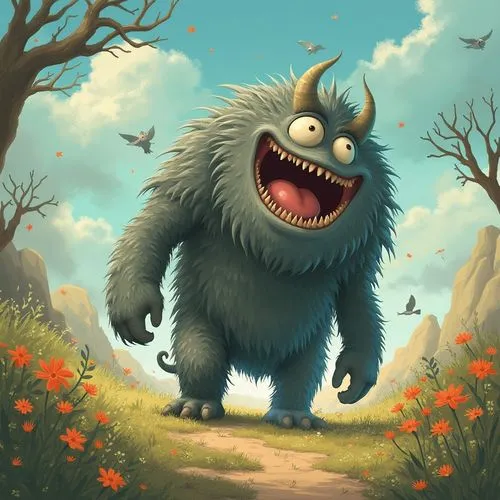 gruffalo,bunyip,barghuti,krumm,sulley,totoro