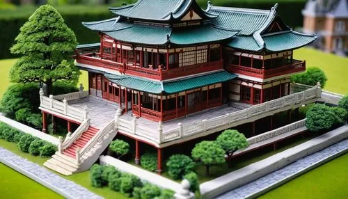 japanese shrine,asian architecture,miniature house,buddhist temple,temple,model house,yakushiji temple,pagodas,miniland,kodaiji temple,dojo,the golden pavilion,golden pavilion,hall of supreme harmony,ginkaku-ji temple,japanese garden ornament,stone pagoda,drum tower,vihara,tilt shift,Photography,Black and white photography,Black and White Photography 13