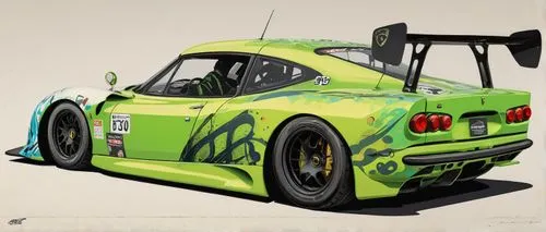 repnin,muscle car cartoon,tags gt3,pescarolo,kachornprasart,race car,Illustration,Japanese style,Japanese Style 08