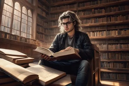 bookworm,bibliophile,librarian,scholar,reading glasses,bookish,scholarly,bibliophiles,bibliographer,bookman,reading,studious,bookworms,book wallpaper,bibliotheque,study,read a book,books,sci fiction illustration,manuscripts,Conceptual Art,Sci-Fi,Sci-Fi 02