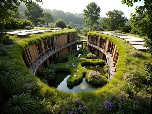 tunnel of plants,biopiracy,plant tunnel,ecotopia,nature garden,viola bridge,landscaped,gardens,greenspaces,acequia,grass roof,microhabitats,green garden,wooden bridge,landscape designers sydney,ecoterra,green space,landscape design sydney,garden of plants,ecovillage