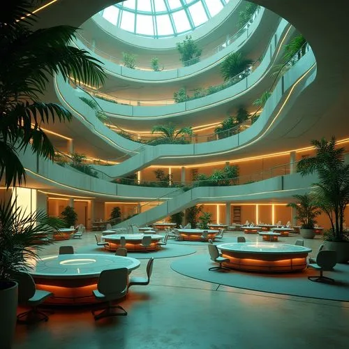 futuristic art museum,atriums,futuristic architecture,atrium,futuristic landscape,hotel lobby,spaceship interior,midcentury,galleria,therme,intercontinental,arcology,pan pacific hotel,masdar,lobby,malls,sky space concept,wintergarden,ufo interior,3d rendering,Photography,General,Realistic