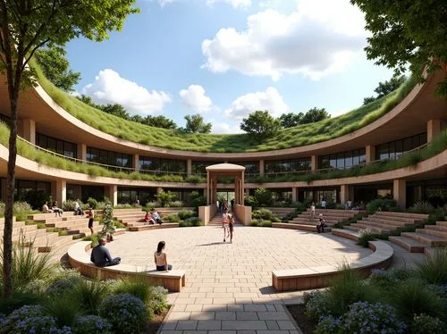 3d rendering,sketchup,render,renderings,cochere,ecovillage,streamwood,amphitheater,ecovillages,school design,3d rendered,oval forum,revit,landscaped,3d render,zen garden,pergola,rendered,courtyards,greenspace