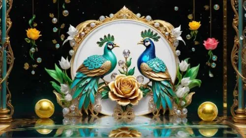 peacock,decoration bird,iranian nowruz,nowruz,floral and bird frame,decorative frame,decorative art,fairy peacock,glass painting,enamelled,an ornamental bird,cd cover,tabernacle,decorative fountains,the carnival of venice,rococo,ornamental bird,blue peacock,prosperity and abundance,glass decorations