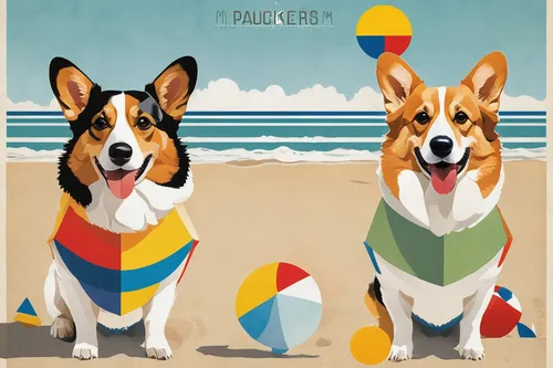 corgis,pembroke welsh corgi,the pembroke welsh corgi,cardigan welsh corgi,smooth collie,welsh cardigan corgi,basenji,welsh corgi cardigan,welsh corgi pembroke,color dogs,rough collie,beach ball,german shepards,shetland sheepdog tricolour,travel poster,rescue dogs,beach goers,hound dogs,welsh corgi,dog illustration,Art,Artistic Painting,Artistic Painting 43