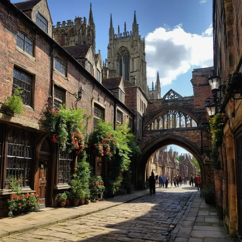 york,coventry,eastgate street chester,oxford,medieval street,the cobbled streets,buttress,yorkshire,york boat,manchester,whitby,townscape,staffordshire,england,beautiful buildings,historic old town,medieval architecture,goth whitby weekend,city moat,thoroughfare,Art,Classical Oil Painting,Classical Oil Painting 15