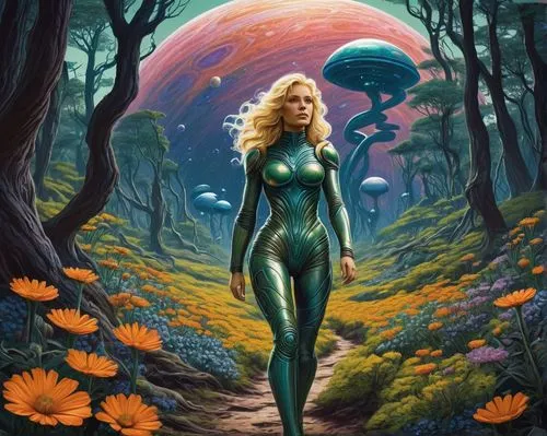 andromeda,barbarella,samus,fantasy picture,fantasy woman,frigga,Conceptual Art,Sci-Fi,Sci-Fi 20