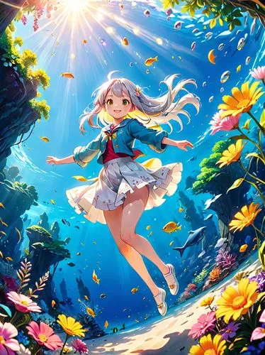 underwater background,kanon,kotori,mermaid background,tsumugi kotobuki k-on,oceanica,Anime,Anime,Traditional