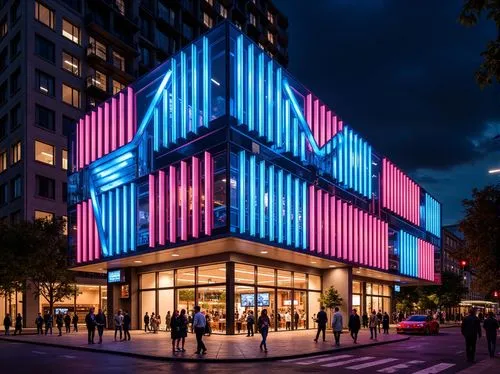 niketown,vivid sydney,medibank,luminato,anz,mvrdv,ngv,parra,colorful facade,costanera center,sanlitun,shopzilla,nzx,illuminated advertising,bloomingdales,kpmg,axa,danube centre,department store,unikombank