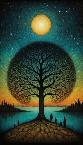 9 aspect ratio.,circle around tree,celtic tree,tree of life,tangerine tree,magic tree,mushroom landscape,carpani,isolated tree,flourishing tree,indigenous painting,baobab,lone tree,mother earth,the br