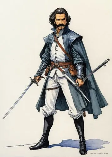 musketeer,quarterstaff,conquistador,lando,the sandpiper general,alejandro vergara blanco,tower flintlock,male character,don quixote,swordsman,a carpenter,athos,einjähriges silberblatt,casado,scabbard,tyrion lannister,east-european shepherd,cossacks,pandero jarocho,tartarstan,Illustration,Japanese style,Japanese Style 10