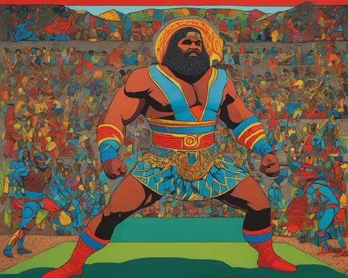 khokhloma painting,indigenous painting,mohammed ali,muhammad ali,papuan,wrestler,pankration,aborigine,botswanian pula,machu pi,african art,anmatjere man,basotho,african man,tribal chief,gorilla,barbarian,ghana,moses,aborigines,Illustration,Japanese style,Japanese Style 16