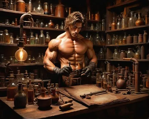 apothecary,watchmaker,perfumer,chemist,laboratory,sculptor,tinsmith,blacksmith,alchemy,alchemist,clockmaker,apothecaries,perfumery,engraver,potions,blacksmiths,creating perfume,anatomist,candlemaker,biochemist,Art,Classical Oil Painting,Classical Oil Painting 42