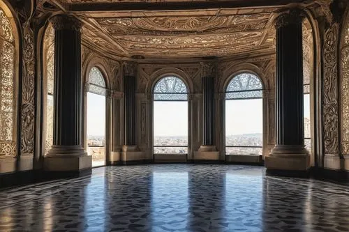 marble palace,palazzo barberini,villa farnesina,doge's palace,floor fountain,ornate room,villa cortine palace,empty interior,uffizi,ballroom,baglione,palazzo vecchio,underfloor,reflecting pool,neoclassical,pinacoteca,neoclassicism,luxury decay,grandeur,gozzoli,Illustration,Realistic Fantasy,Realistic Fantasy 36