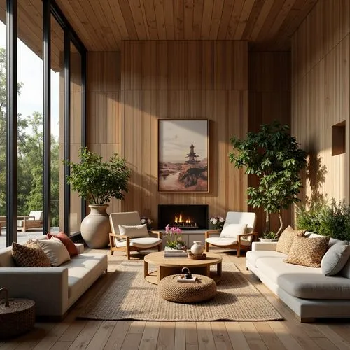 modern living room,living room,livingroom,sitting room,fireplace,mid century modern,modern decor,fire place,interior modern design,mid century house,modern minimalist lounge,home interior,3d rendering,contemporary decor,wooden beams,family room,luxury home interior,interior design,ekornes,minotti