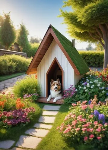 doghouses,dog house,dog house frame,garden shed,springtime background,wood doghouse,flower box,outdoor dog,doghouse,the pembroke welsh corgi,welsh corgi pembroke,cattery,corgi,corgis,pembroke welsh corgi,welsh corgi,arrietty,cute cartoon image,st bernard outdoor,wood daisy background,Illustration,Retro,Retro 25