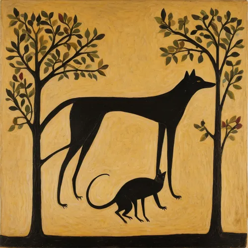 Compose a suspenseful story where a hypericum patulum holds a dark secret.,greyhound,polish greyhound,rampur greyhound,saluki,canidae,chamois with young animals,borzoi,boy and dog,ac greyhound,whippet